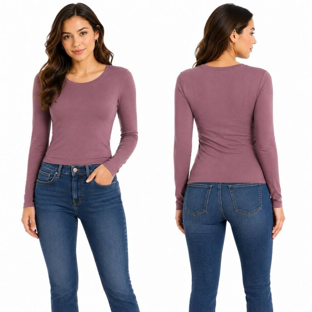 Maurices XS Brown LS T-Shirt Top